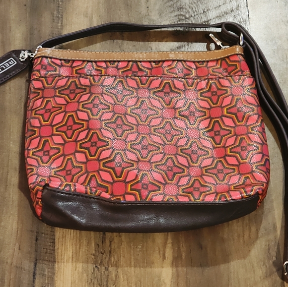 Relic Vibrant Geometric Floral Pattern Vegan Leather Crossbody Bag - Picture 6 of 9